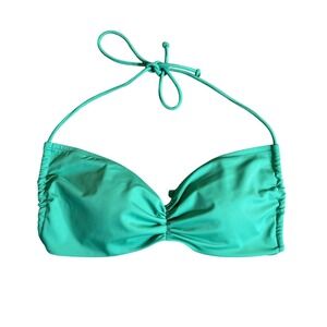 Victoria's Secret Sz L Y2K Mermaid Seafoam Green Sweetheart Halter Bikini Top